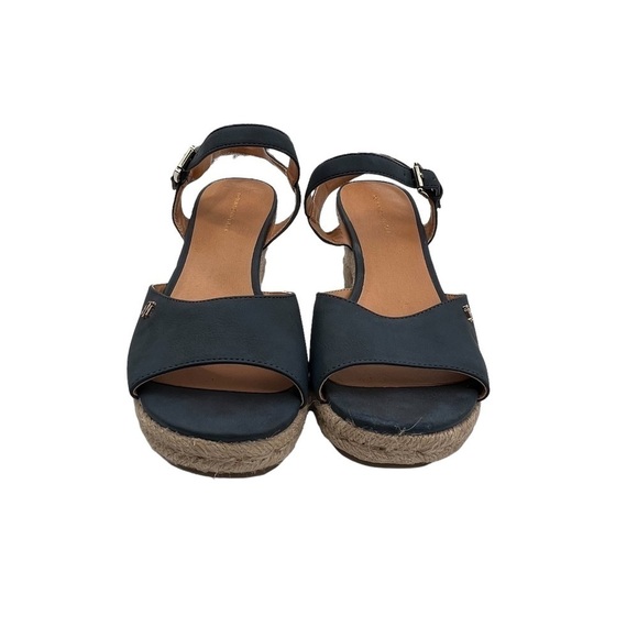 Tommy Hilfiger Blue TWGALLIE Espadrille Platform Wedge Sandals Size 9 Women’s - Picture 3 of 10